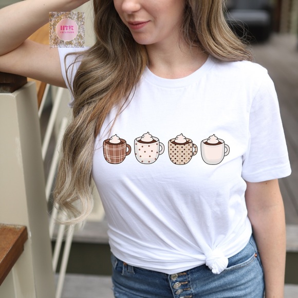 Cute Women’s Coffee Mugs T-shirt - Picture 1 of 6